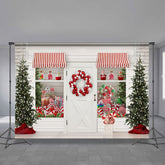 Aperturee - Weißer Lollipop Store Baum Deko Weihnachtshintergrund